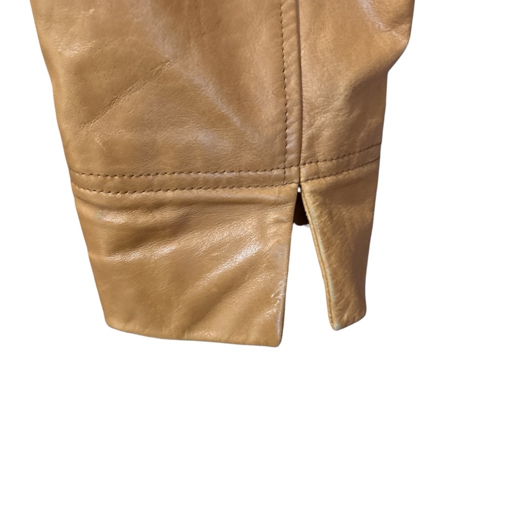 Gap Camel Leather Blazer Jacket Medium Vintage Y2… - image 5